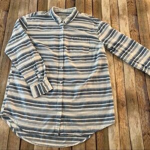A.N.D EA YW women’s striped long sleeve button down shirt | size 2XL